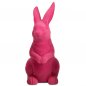 Preview: Hase sitzend 24 cm pink Trend-Flock Keramik Ostern 703644 formano