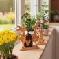 Preview: 2 Hasen Holz + Blumen Vase Metall 30 cm Werbefoto 587268 Ostern formano