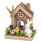 Preview: Haus + Hase 14 cm Holz Keramik 583857 Ostern formano