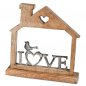 Preview: Haus mit Schriftzug Love 22 cm Alu-Mango-Holz 578686 formano