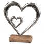 Preview: Herz 19 cm auf Sockel Mango-Holz 510693 formano