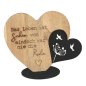 Preview: Deko Herz auf Fuß mit Spruch Das Leben 20 cm Holz + Metall 587671 formano
