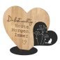 Preview: Deko Herz auf Fuß mit Spruch Du bist wichtig 20 cm Holz + Metall 587671 formano