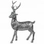 Preview: Hirsch stehend 28 cm Antik-Silber 764058 formano