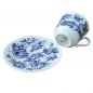 Preview: Jumbotasse mit Unterteller English Blue Chintz Porzellan 297129 Roy Kirkham