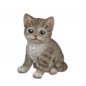 Preview: Katze sitzend 15 cm grau handbemalt 732507 formano