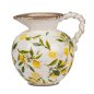 Preview: Krug 21 cm mit Zitronen-Relief aus weiß-glasiertem Porzellan 701541 formano