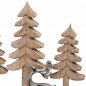 Preview: Leuchter 4flm. 30 cm Tannenbäume Alu Mango-Holz 510990 formano