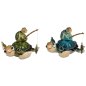 Preview: Schildkröte Harry mit Kind Angler 13 cm glänzend handbemalt 711427 formano
