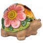 Preview: Schildkröte 18 cm Flower Power handbemalt Keramik Blumen-Relief Keramik 705761 formano