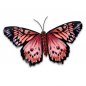 Preview: Wanddeko Schmetterling 34 cm rot aus Metall 554925 formano
