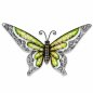 Preview: Wanddeko Schmetterling 36 cm grün aus Metall 554888 formano