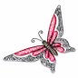 Preview: Wanddeko Schmetterling 36 cm pink aus Metall 554888 formano