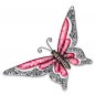 Preview: Wanddeko Schmetterling 48 cm pink aus Metall 554895 formano
