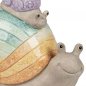 Preview: Detailansicht Schnecke mit Kind 15 cm Sommerfarben handbemalt 705853 formano