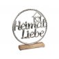 Preview: Schriftzug im Kreis 27 cm Heimat Liebe Alu-Mango-Holz 510532 formano
