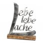 Preview: Schriftzug Lebe - Liebe - Lache 32 cm aus Mango-Holz 510129 formano