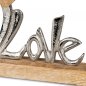 Preview: Schriftzug Love 25 cm aus Alu-Mango-Holz 578730 formano