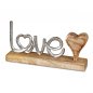 Preview: Schriftzug Love mit Herz 25 cm aus Mango-Holz 578723 formano