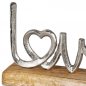 Preview: Detailansicht Love mit Herz aus Alu und Mango-Holz 578723 formano