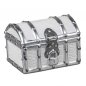 Preview: Spardose Schatztruhe 14 cm weiss-silber aus Keramik 731173 formano