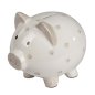 Preview: Sparschwein cremefarben 18 cm handbemalt Keramik 731326 formano