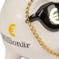 Preview: Detailansicht Sparschwein Millionär 15 cm Steingut 748478 formano