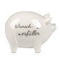 Preview: Sparschwein Wunscherfüller 17 cm Porzellan 706577 formano