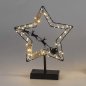 Preview: Stern auf Fuß 31 cm schwarz mit LED-Licht Metall 633743 formano