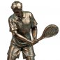 Preview: Spieler mit Tennisschläger 24 cm Bronzefarben 784490 formano