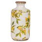 Preview: Vase 21 cm Vintage-Optik mit Zitronen-Dekor Keramik 767844 formano