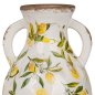 Preview: Detailansicht Vase 22 cm Vintage-Optik mit Zitronen-Dekor Keramik 767851 formano