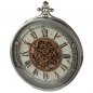 Preview: Wanduhr 79 cm antik silber-grau Zahnrad Bewegung 676634 formano
