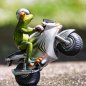 Preview: Frosch auf Motorrad silber hellgruen 717184 formano