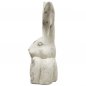Preview: Seitenansicht Hasenbüste Valo 35 cm steinfarben 260306 Exner