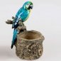 Preview: Blauer Papagei auf Ast mit Gefäß 766229 formano