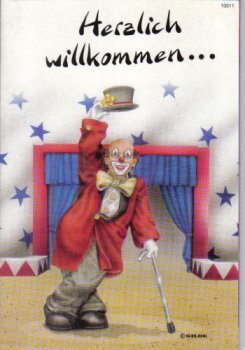 Gilde Clowns® Grußkarte Herzlich willkommen...
