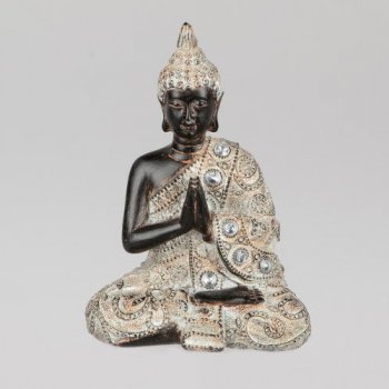 Buddha 17 cm antikfarben Namaskara Mudra 776778 formano