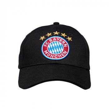Voderseite Baseballcap 5 Sterne Logo schwarz 28442 FC Bayern München