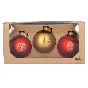 Preview: Christbaumkugel 125 Jahre 3er-Set in Geschenkverpackung 54109 FC Bayern München