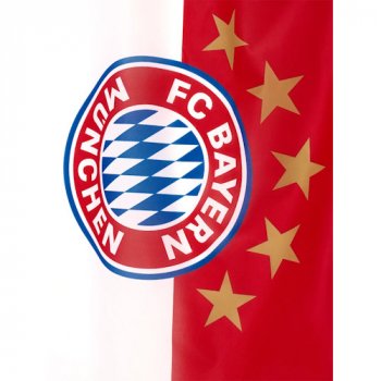 Großes 5 Sterne Logo auf der Fahne 28327 FC Bayern München