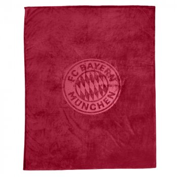 Kuscheldecke 150 x 200 cm bordeaux 53446 FC Bayern München
