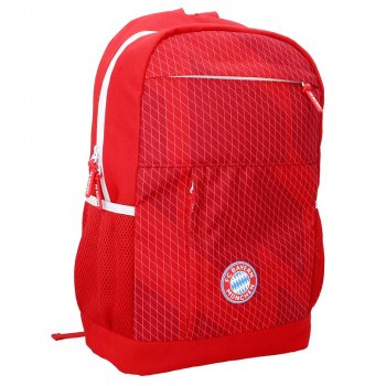Preview: Seitenansicht Rucksack unisex rot Logo 53254 FC Bayern München
