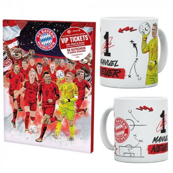 Schoko Adventskalender 2025 + Tasse Neuer 53963 50407 FC Bayern München