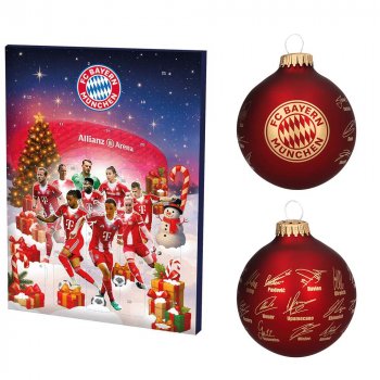 Schoko Adventskalender 53963 + Christbaumkugel Signature 2025 54110 FC Bayern München