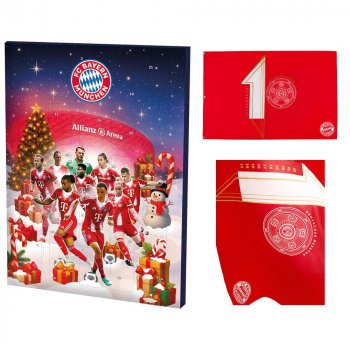Schoko Adventskalender 2025 53963 + Hissfahne rot/weiss 30355 FC Bayern München