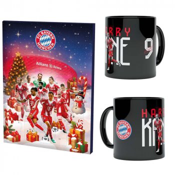 Schoko Adventskalender 2025 53963 + Tasse Kane 54420 FC Bayern München