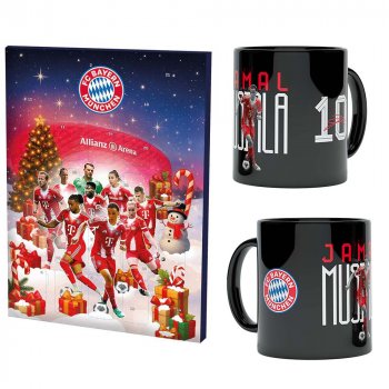 Schoko Adventskalender 2025 53963 + Tasse Musiala 54422 FC Bayern München