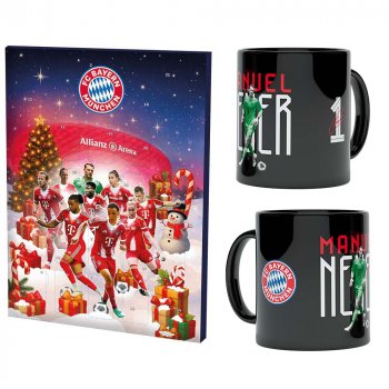 Schoko Adventskalender 2025 53963 + Tasse Neuer 54423 FC Bayern München