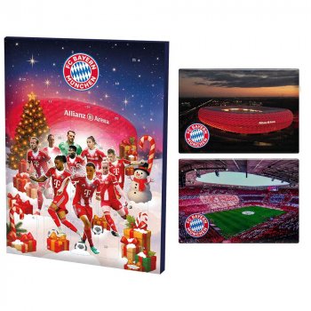 Schoko Adventskalender 2025 53963 + Magnet Arena 2er Set 32664 FC Bayern München